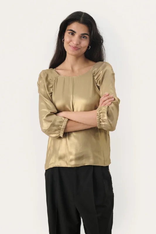 Part Two Marica Top in Gold