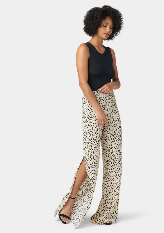 Tall Kia Wide Leg Pants With Side Slit