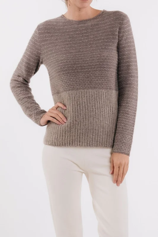 TICK STITCH MESH SWEATER