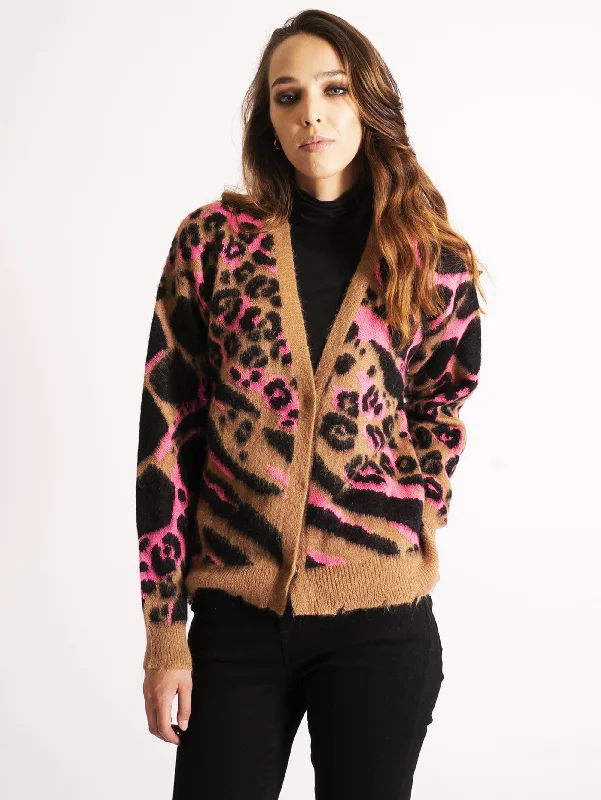 Cardigan Jacquard Multicolor